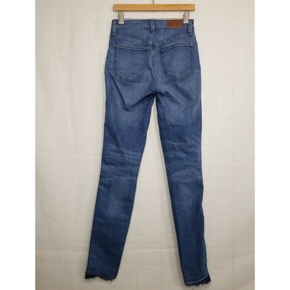 Madewell Taller Curvy High-Rise Skinny Jeans Blue sz 27TL Drop Step Hem Edition - Picture 2 of 9